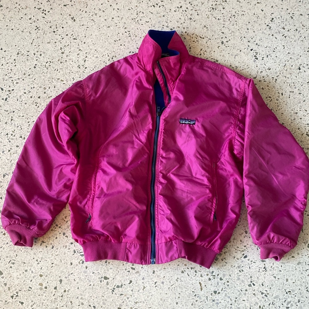 Patagonia Kids Magenta Zip-Front Puffer Jacket